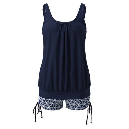 Swimsuit with Underwire Bra Support Tankini Swimsuits For Women 2 Piece Bathing Suits Tops With Boyshorts Loose Fit Swimwear