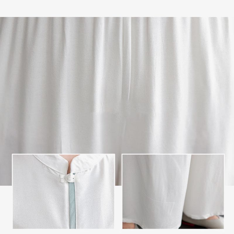 Buddha Stones 2Pcs Tang Suit Long Sleeve Shirt Top Pants Meditation Zen Tai Chi Cotton Linen Clothing Women's Set - image 9