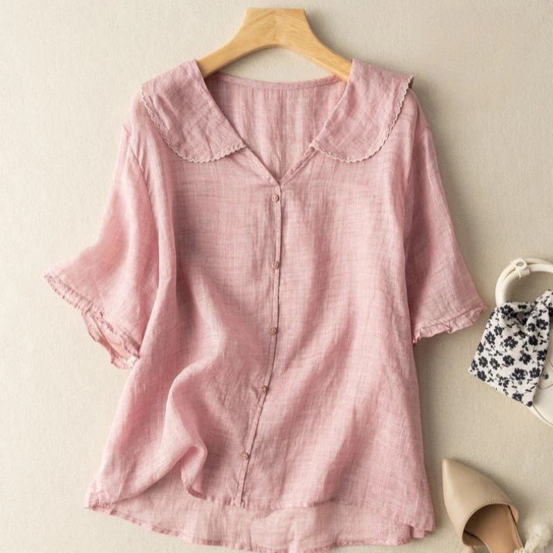 Kristi™ | Vintage Blouse with Button Detail - Seldom Seen Styles