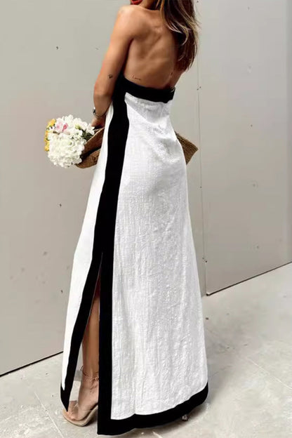 Ladies' Neck Hanging Hollow Slit Casual Temperament Dress