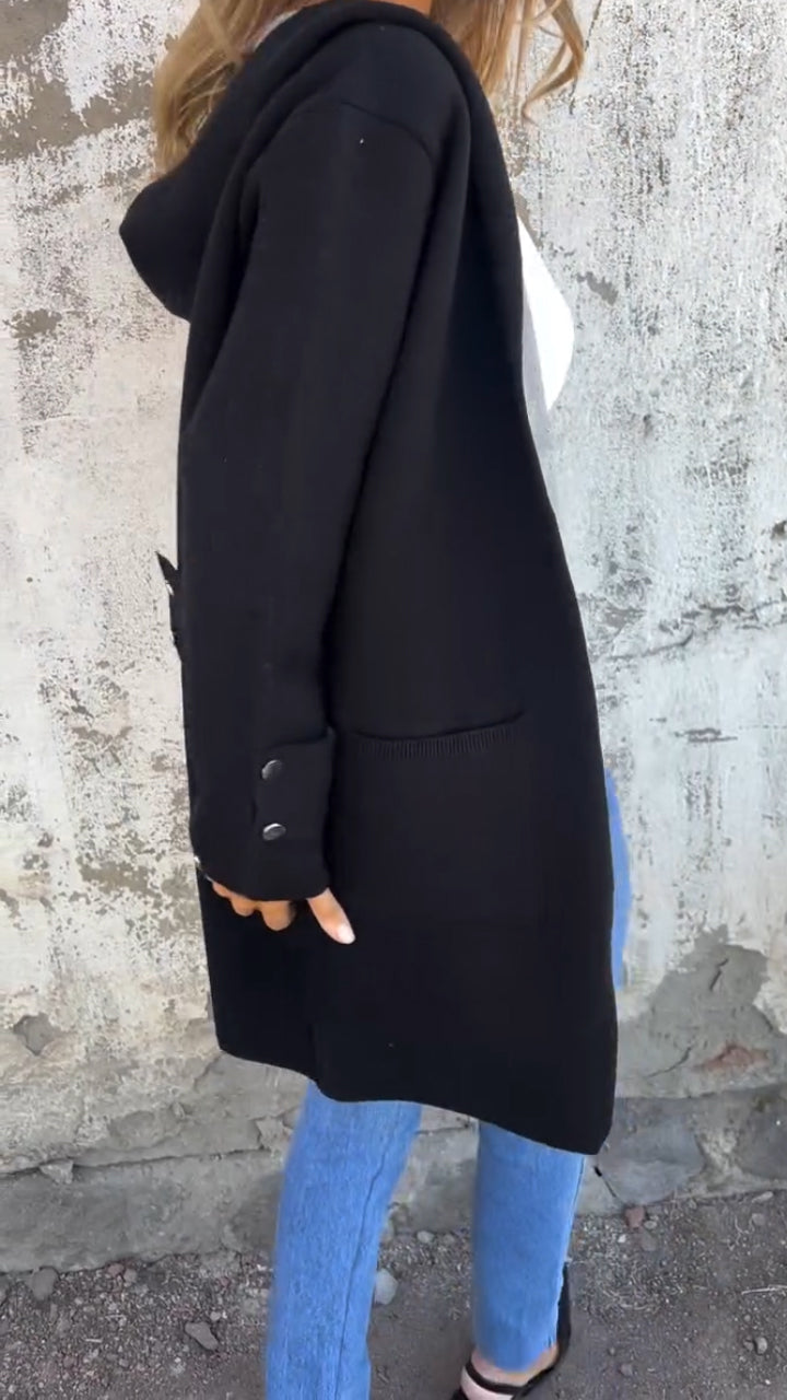 Women Round Neck Hooded Casual Jacket - Seldom Seen Styles