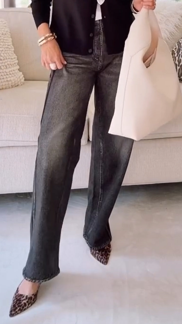 Womens Wash Vertical Pattern Casual Sweatpant Jean - Seldom Seen Styles