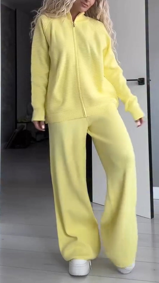 Women Solid Color Loose Casual Suit - Seldom Seen Styles