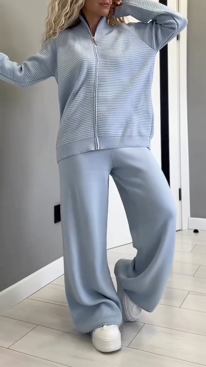 Women Solid Color Loose Casual Suit - Seldom Seen Styles