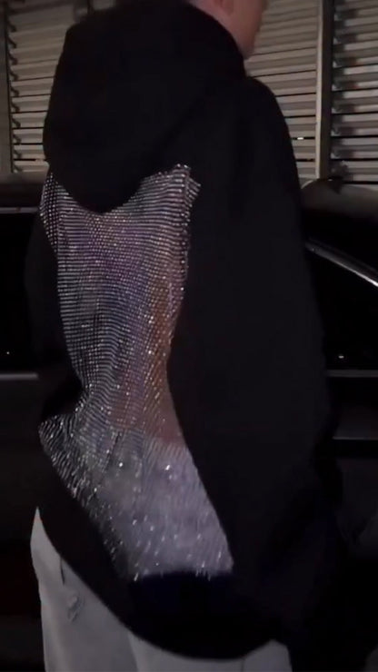 Backstage Crystal-Mesh Hoodie
