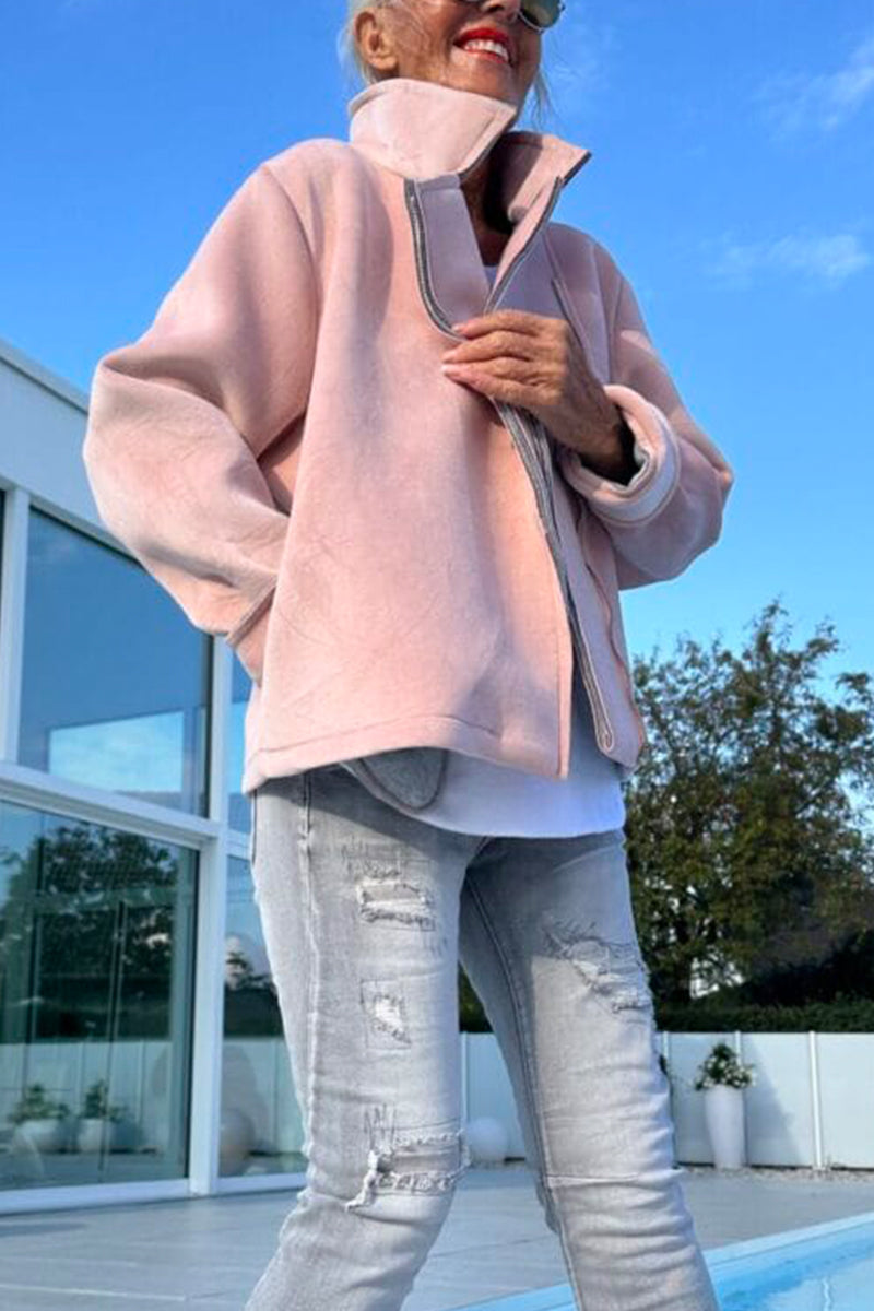 Women Stand Collar Temperament Casual Jacket - Seldom Seen Styles