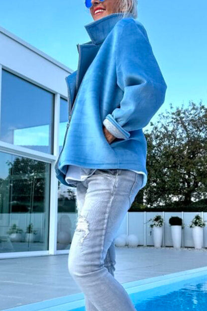 Women Stand Collar Temperament Casual Jacket