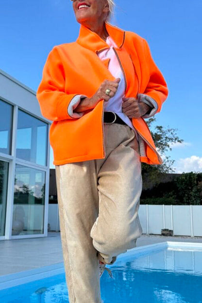 Women Stand Collar Temperament Casual Jacket