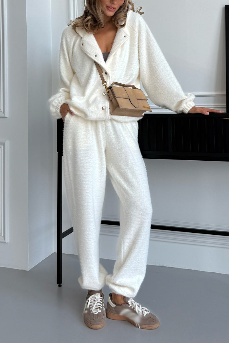 Women's Winter Button Down Cardigan Sweaters Neck Lantern Long Sleeve Chunky Knit Jacket Trendy Outerwear - Seldom Seen Styles