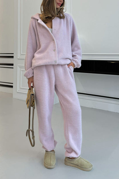 Women's Winter Button Down Cardigan Sweaters Neck Lantern Long Sleeve Chunky Knit Jacket Trendy Outerwear