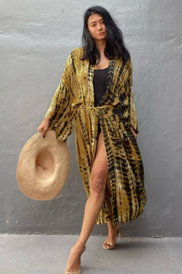 Beach Color Block Printing Cover Up - Seldom Seen Styles