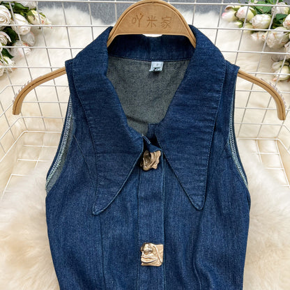 Denim blue jean dress