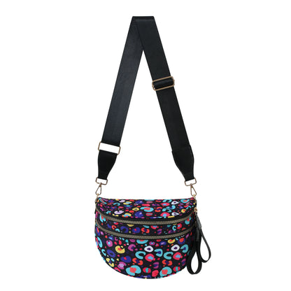Women's Leopard Print Bum Bag Crossbody Fanny Pack Waterproof Hands Free Travel Vacation Bag
