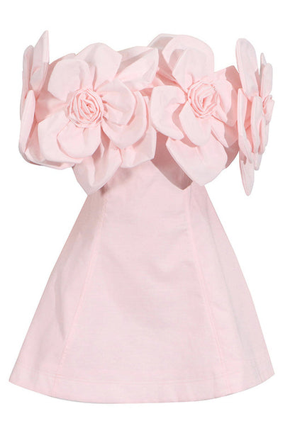 Chabela schulterfreies Minikleid mit Blumenmuster