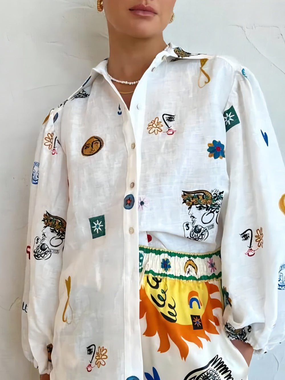 Personalized Graffiti Lantern Sleeve Shirt - Seldom Seen Styles