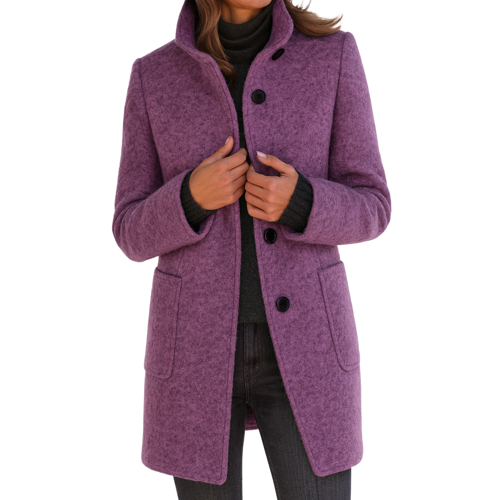 Ariella | Sleek High-Collar Coat - Seldom Seen Styles