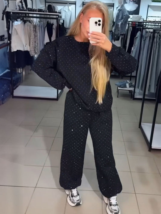 Sparkle Tracksuit Streetwear Lounge Set - Seldom Seen Styles