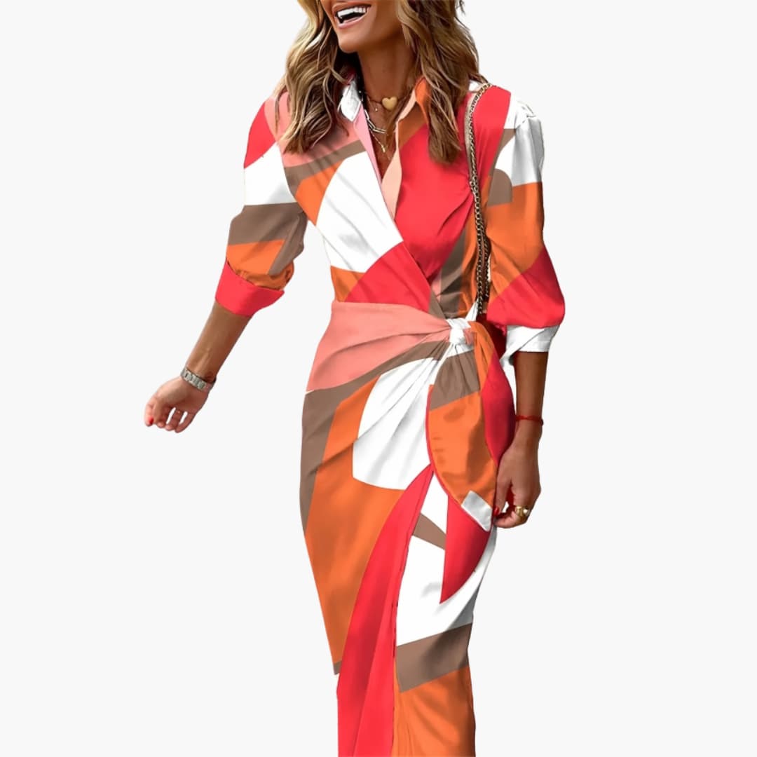 Striped Shirt Dress – Women's Maxi Dress Made of Cotton - Seldom Seen Styles