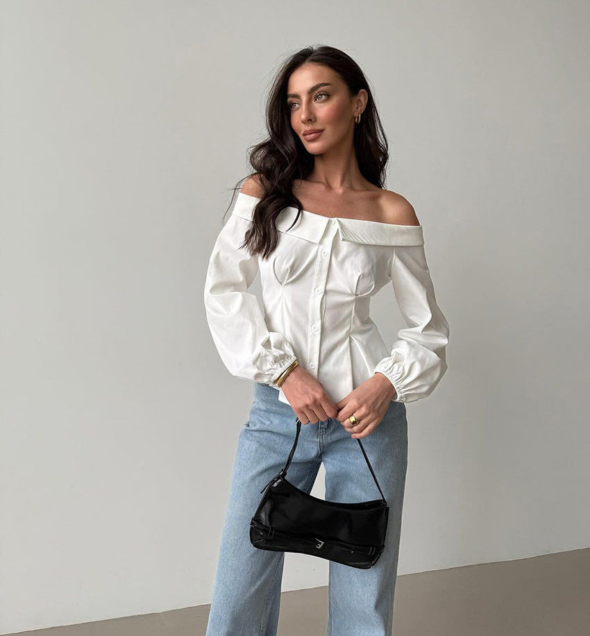 Halez Off Shoulder Top - White - Seldom Seen Styles