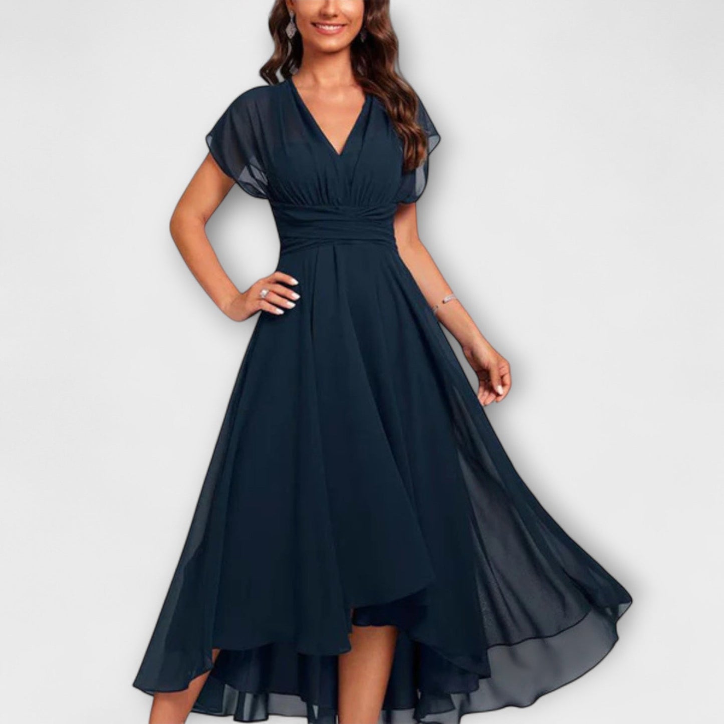 Catalina - Flowing V-Neck Dress - Seldom Seen Styles