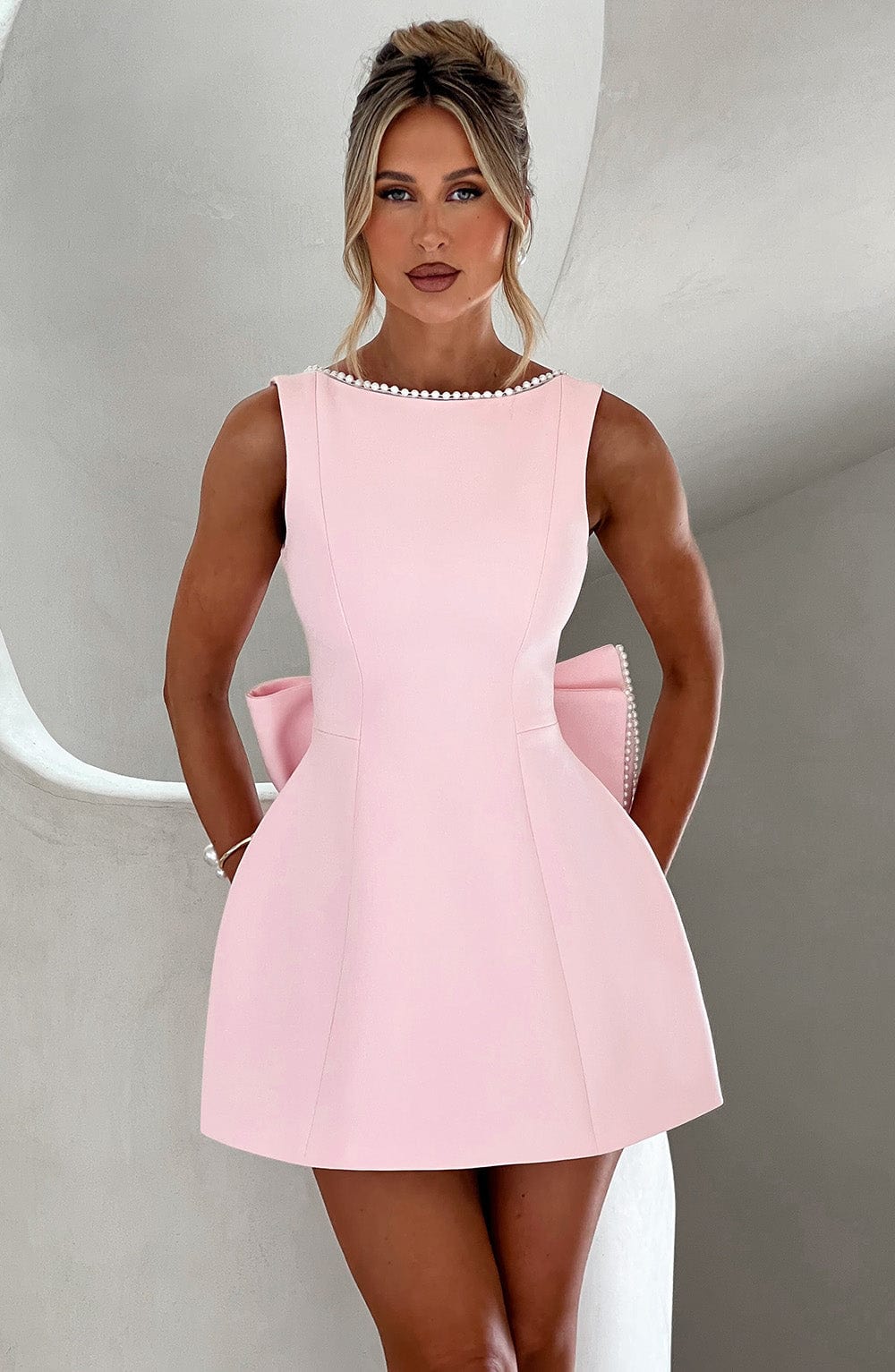 Amber | Women Wedding Guest Structured Mini Dress - Seldom Seen Styles
