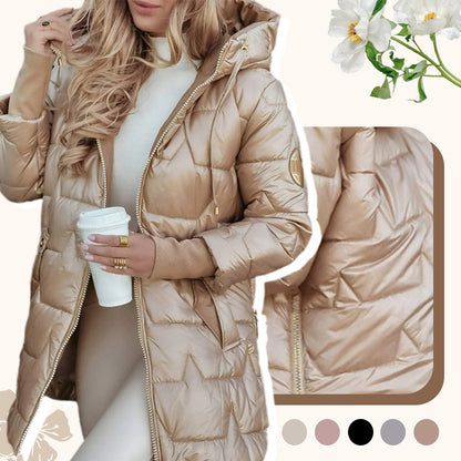 Damen Winter Warme Kapuzen-Mantel in mittlerer Länge