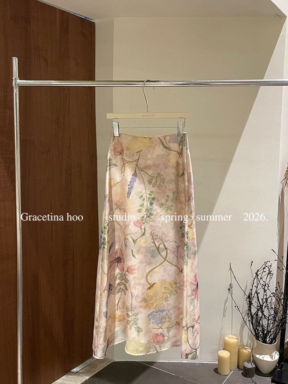 Vintage Oil Painting Floral Print Midi Skirt 100% Polyester Side Zip A-Line Elegant Summer Skirt - Seldom Seen Styles