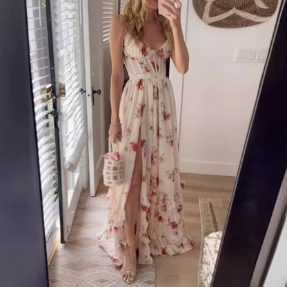 floral tiered maxi dress