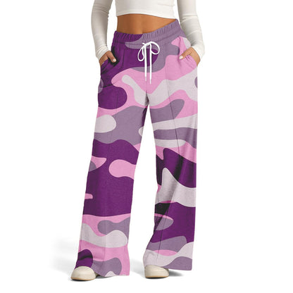 Women's Wide Leg Sweatpants Casual Loose Solid Color Pants Comfy Lounge Joggers Baggy Sweatpants Pockets