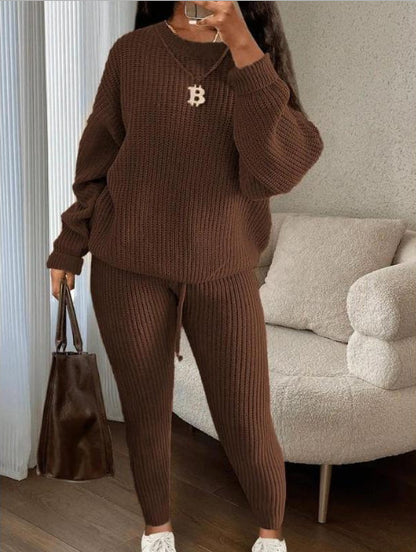 Casual Knitting Suit Trousers  Women's Clothing  Suit  Fashion