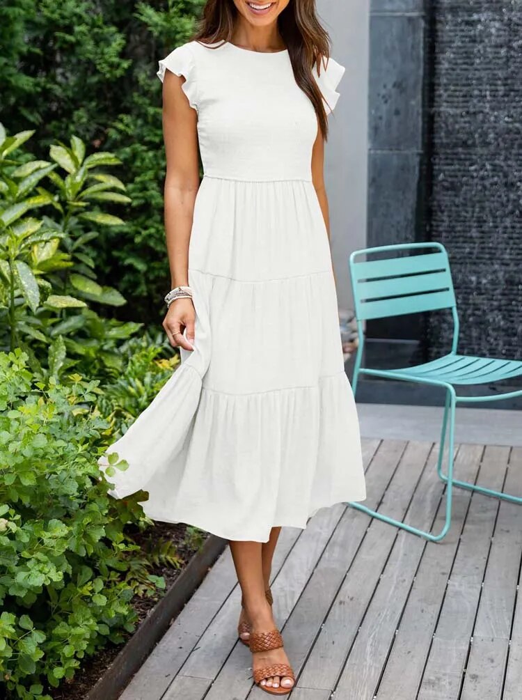 Lisette | Women's Tummy Control Draped Elegant Dress - Seldom Seen Styles