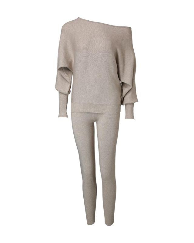 2025 FW ChicMe Women's 2 Piece Lounge Outfit Long Sleeve Pullover Tops Drawstring High Waisted Pants Set Tracksuit Round Neck Pre-Fall Sweatpants Sets - Seldom Seen Styles
