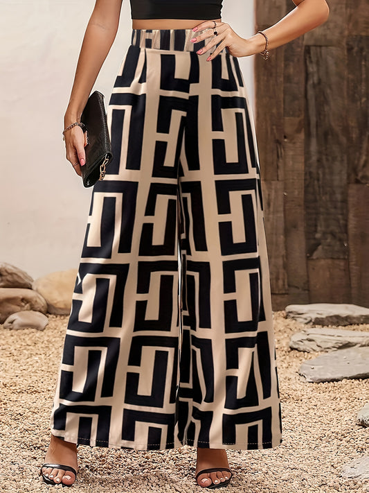 2025 Spring Women's New Casual Loose Woven Print Fashion3D Loose Fit Patterned Pants - Seldom Seen Styles