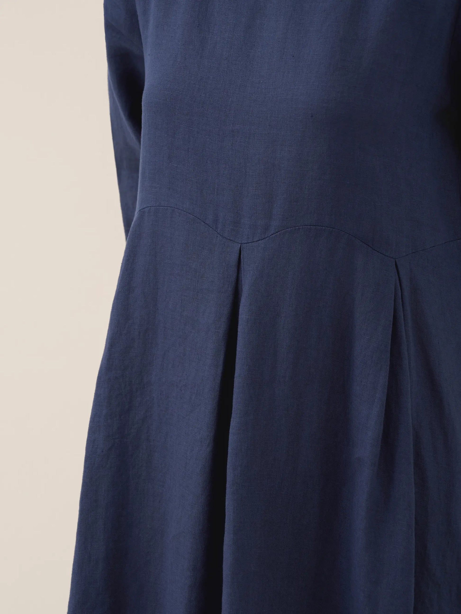 100% Linen Bateau Neck Pleated Maxi Dress ABIGAIL - Seldom Seen Styles