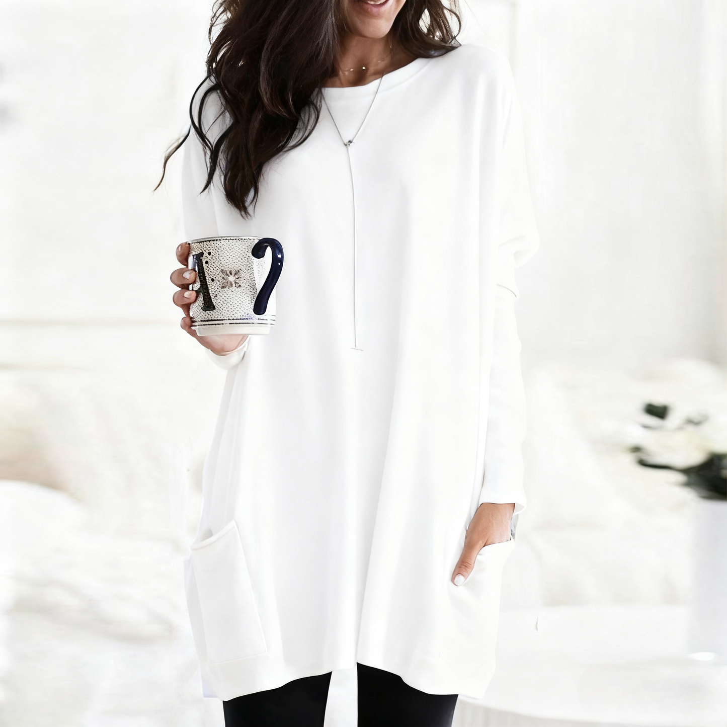 Chicbeautyy Women's Lightweight Long Sleeve Tunic Top - Seldom Seen Styles