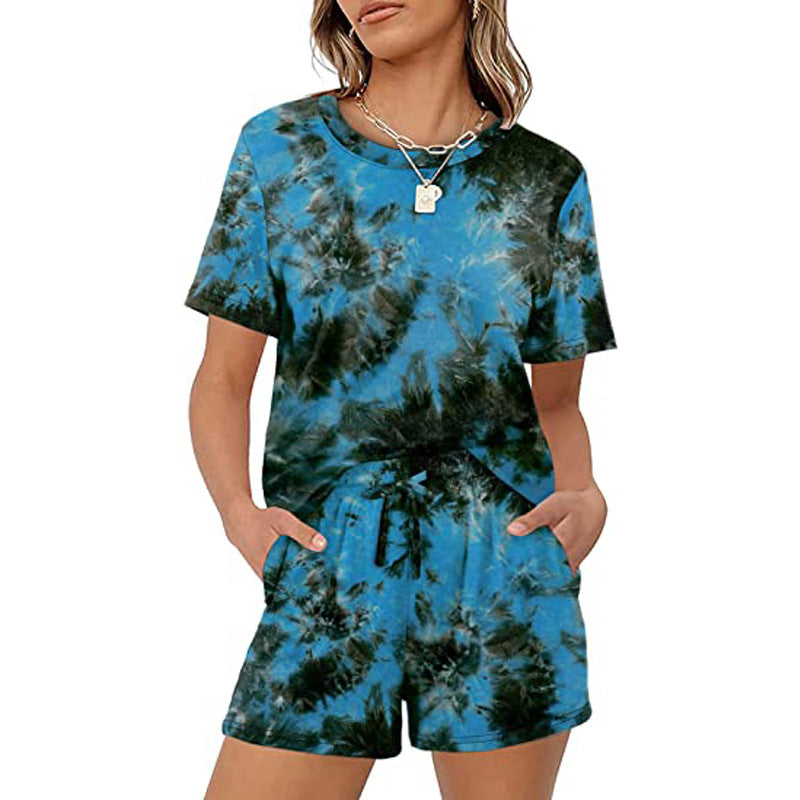 2025Summer New Women's Two-Piece Set Solid Color Short Sleeve T Casual T-shirt and Shorts Set for Women - Seldom Seen Styles