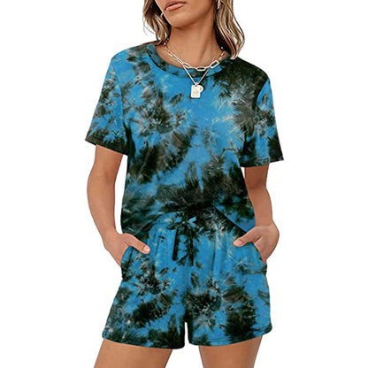 2025Summer New Women's Two-Piece Set Solid Color Short Sleeve T Casual T-shirt and Shorts Set for Women - Seldom Seen Styles