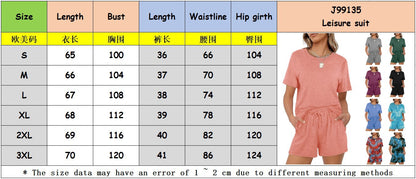 2025Summer New Women's Two-Piece Set Solid Color Short Sleeve T Casual T-shirt and Shorts Set for Women - Seldom Seen Styles