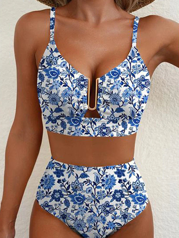 2 Piece Bikini Set U-Wire Cutout Swimsuit - Seldom Seen Styles