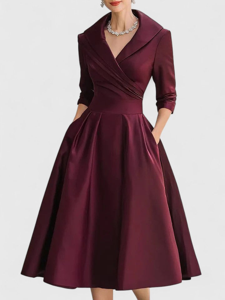 Yan | Elegant Midi Dress - Seldom Seen Styles