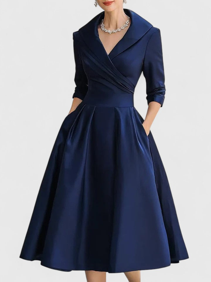 Yan | Elegant Midi Dress - Seldom Seen Styles
