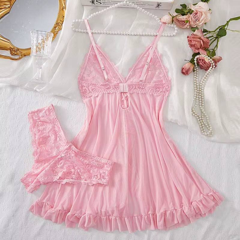 Luna Lace™ 2-Piece Nightgown Set - Seldom Seen Styles