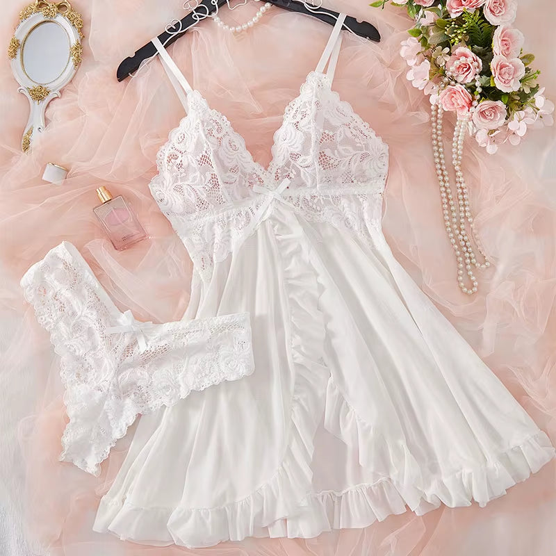 Luna Lace™ 2-Piece Nightgown Set - Seldom Seen Styles