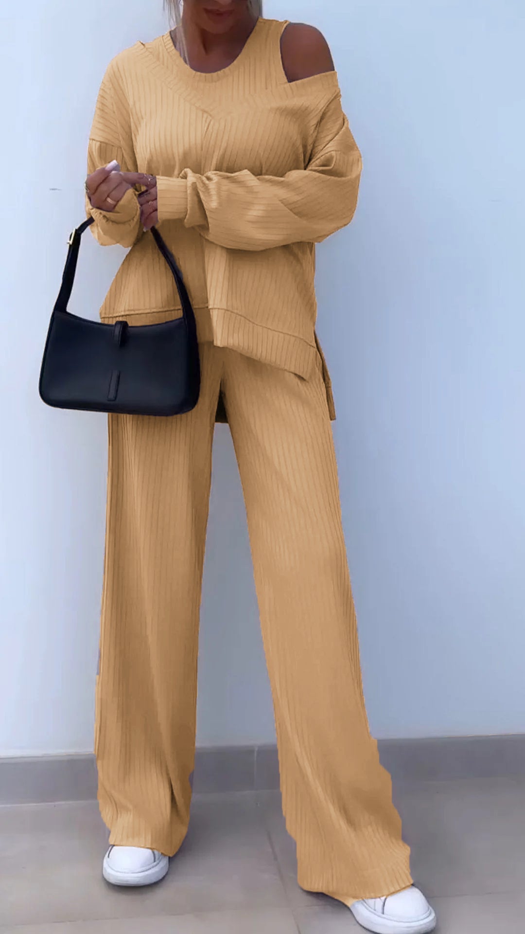 Casual V-neck Long-sleeved Three-piece Suit - Seldom Seen Styles