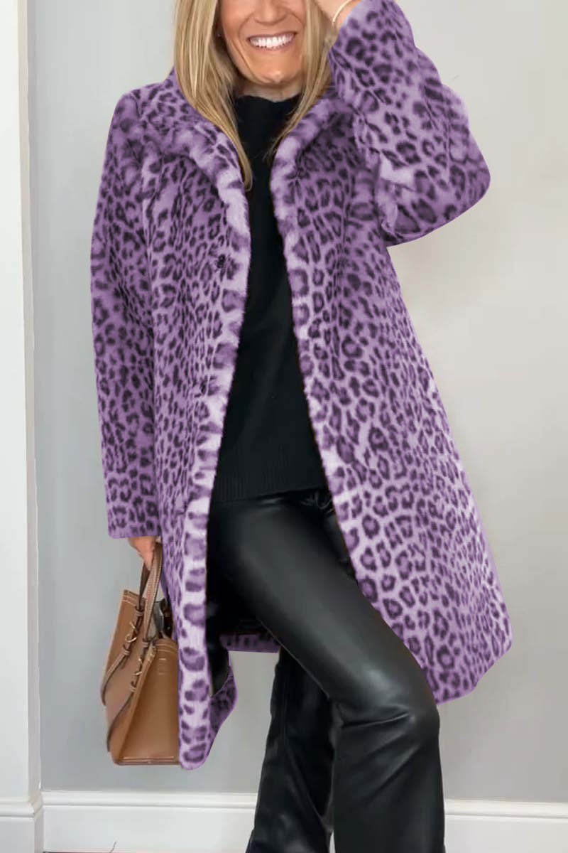 Lizzie – Leopard Print Long Coat - Seldom Seen Styles