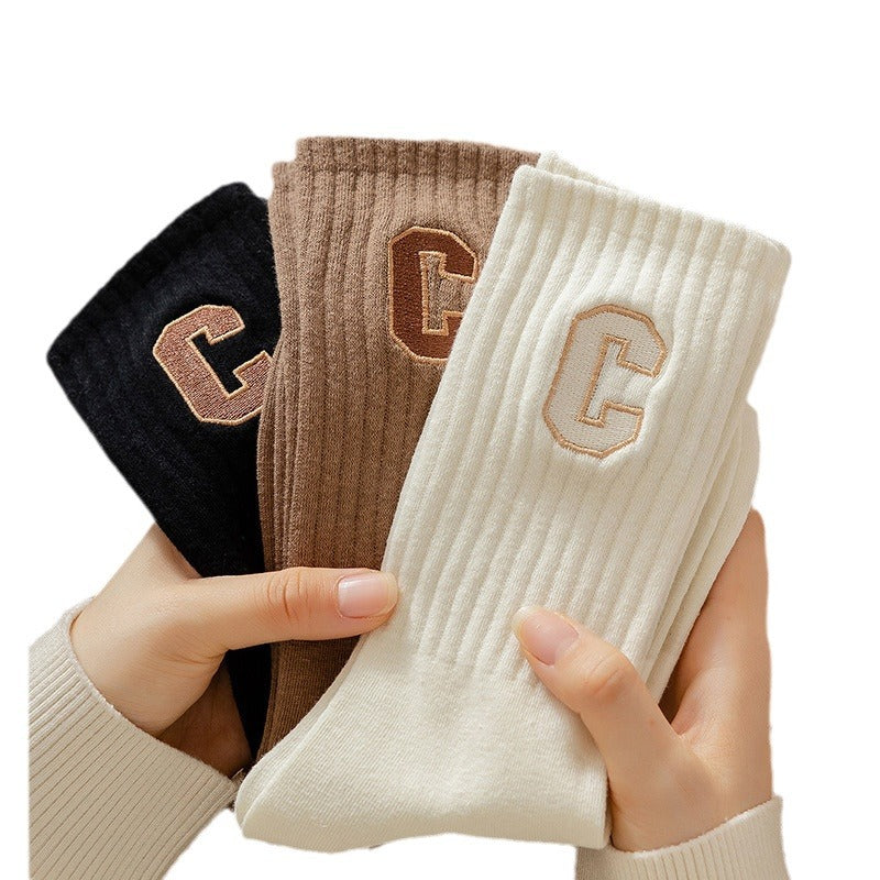 Socks women's socks autumn and winter cotton deodorant sports women's stockings - Seldom Seen Styles