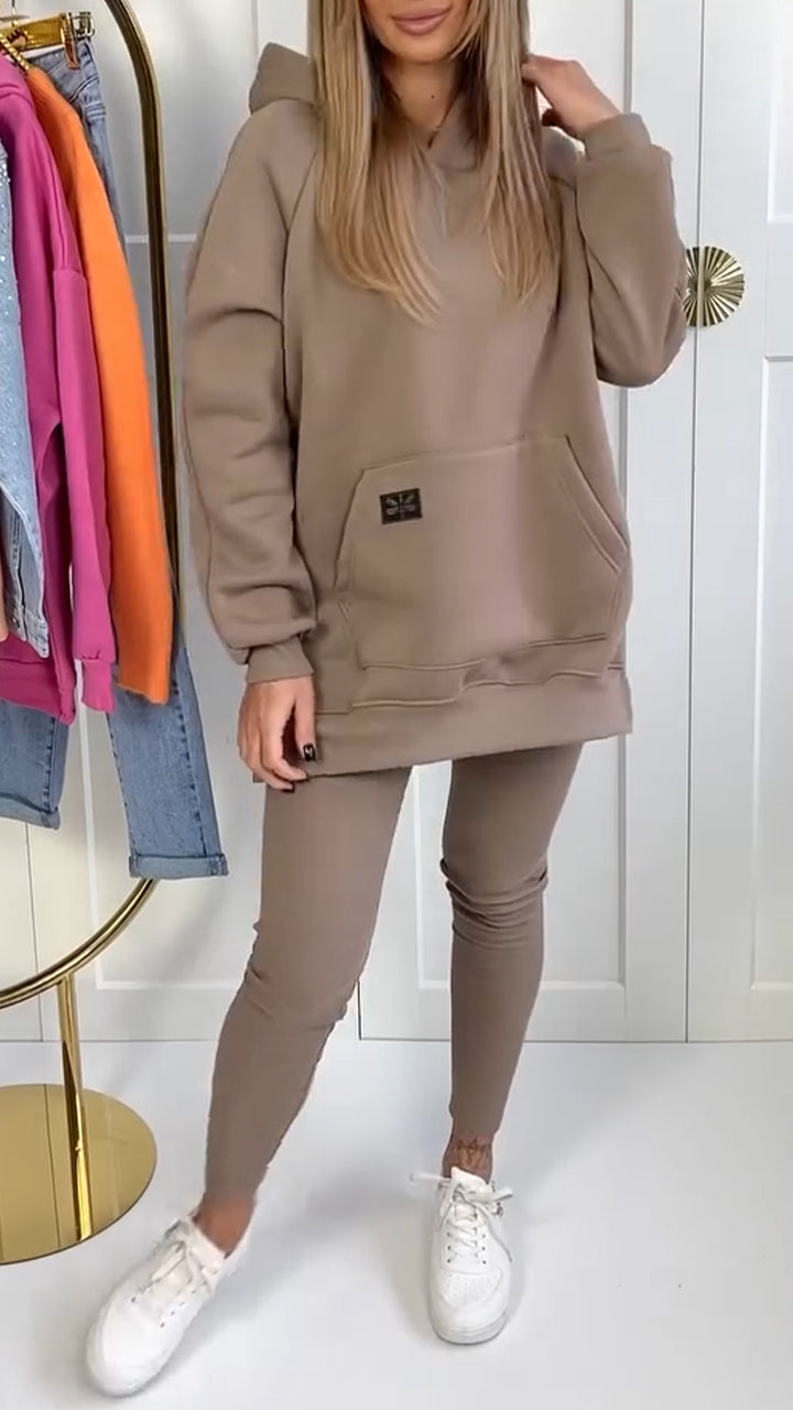 Women's Hooded Slit Casual Suit - Seldom Seen Styles