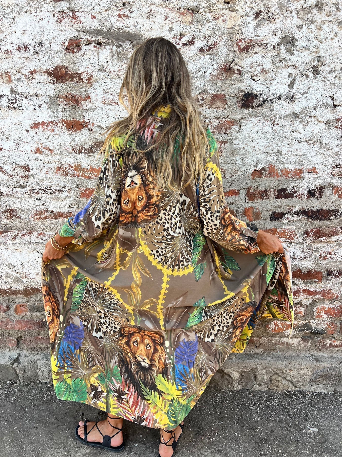 Women's Lapel Plant and Animal Print Casual Long Shirt - Seldom Seen Styles