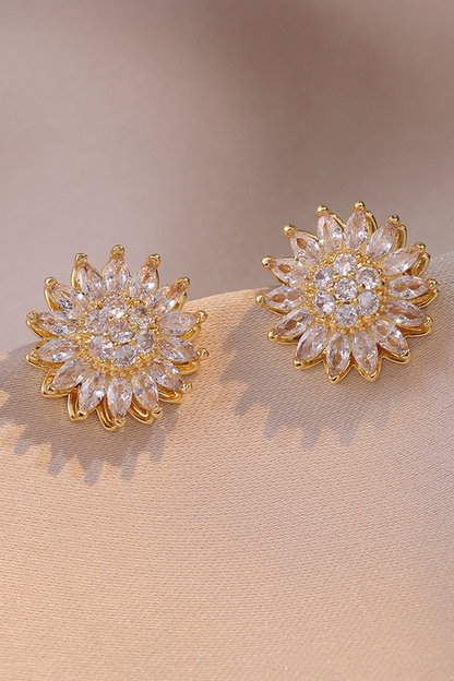 Women's Sunflower Diamond Earrings