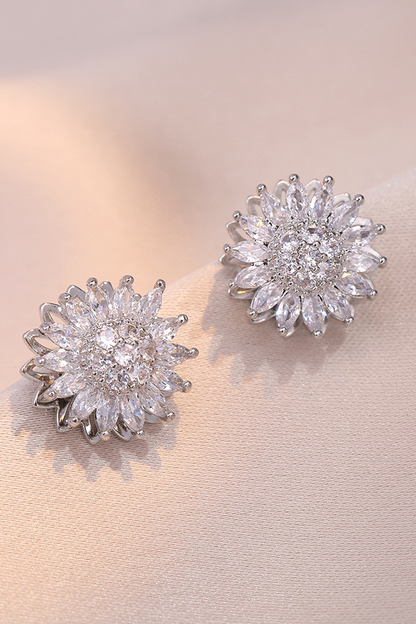 Women's Sunflower Diamond Earrings
